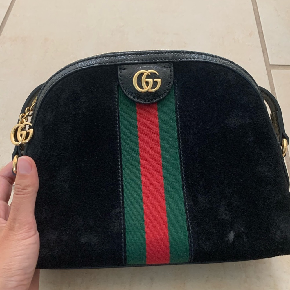 Gucci Ophidia Small Suede Shoulder Bag